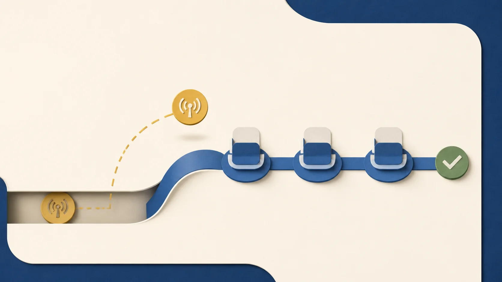 Paper-cut What Changes illustration for What changes when signals have a defined path to a decision forum