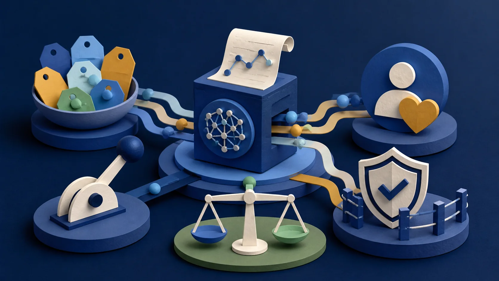 Retail pricing dashboard, explanation note, and compliance checklist showing that AI pricing gains need governance and explainability.