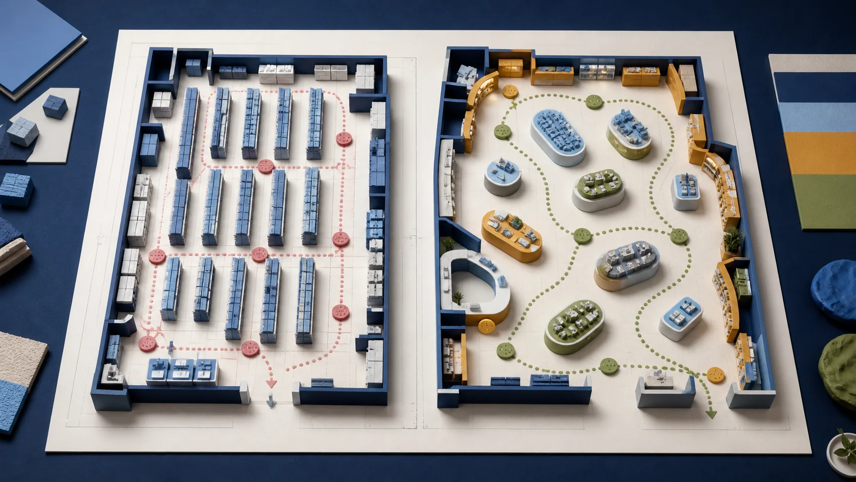 Retail floor layout showing how navigation, discovery points, and customer movement influence sales outcomes.