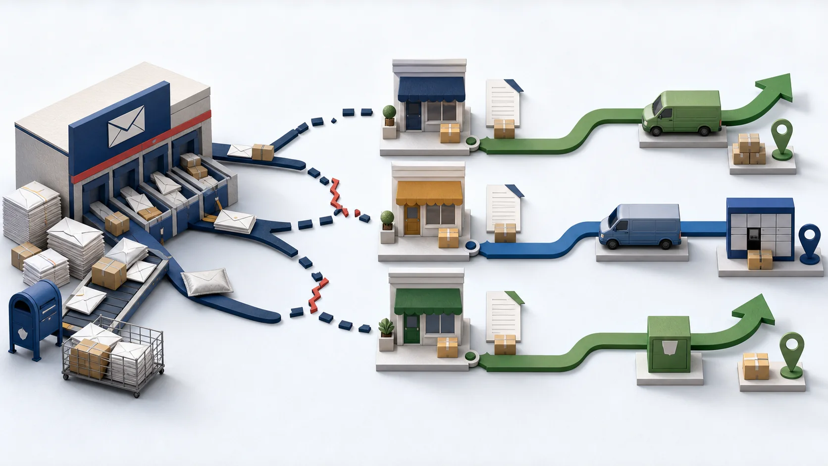 Editorial illustration for 63% of Small Businesses Are Ready to Leave Canada Post for Good