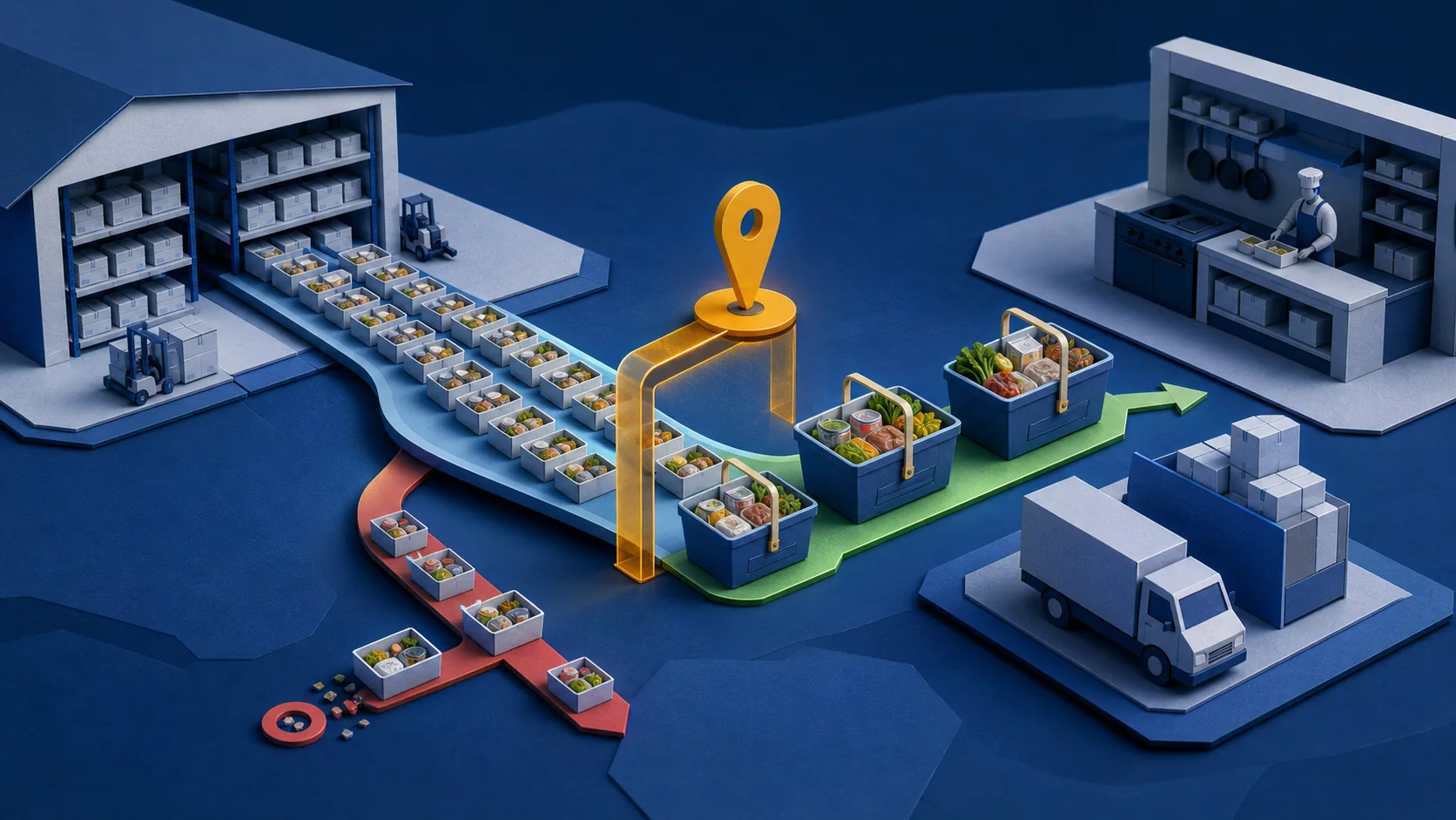 Two diverging bars: order volume declining 11.6% and average order value rising 4.2% in the same quarter, illustrating a shrinking but higher-value customer base.