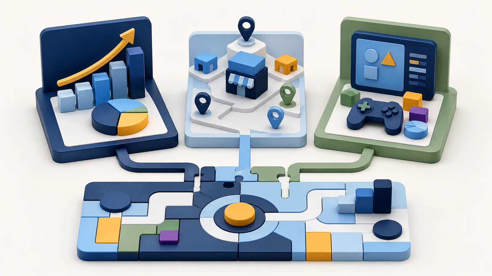 A growth bar showing LEGO's 16% consumer sales growth against a 7% industry bar, next to a separate icon representing 29 acquired physical venues across nine countries.