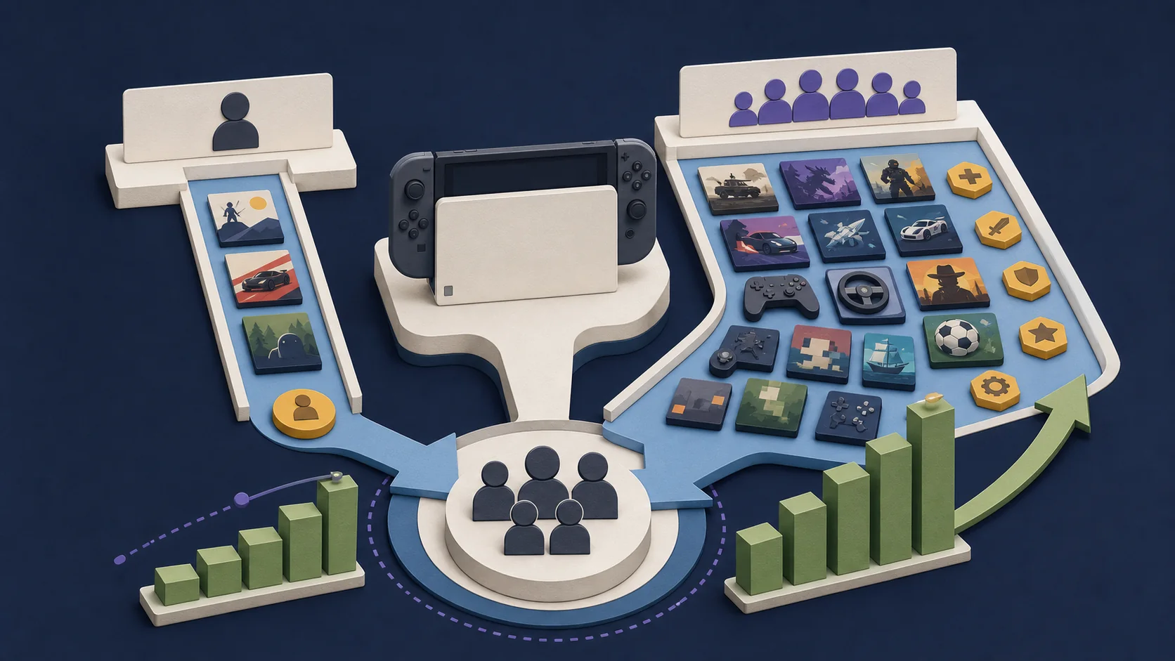 Editorial illustration for Nintendo's Own Games Are Not What Grew 76% Last Year