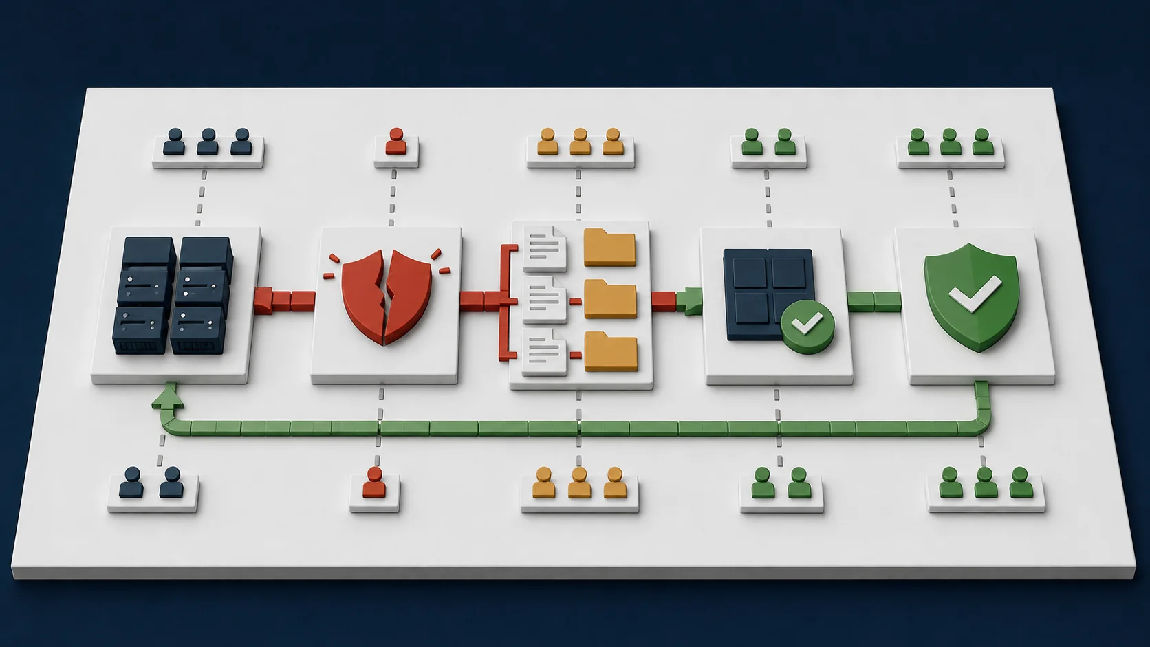 Three distinct threat-actor icons converging on the same SharePoint server vulnerability, with a tally of over 300 confirmed victims shown alongside.