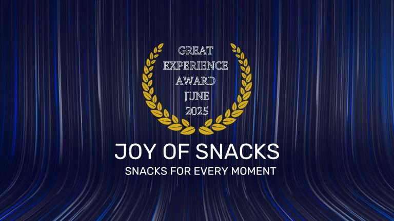 Great Experience Award June 2025 winner Joy of Snacks